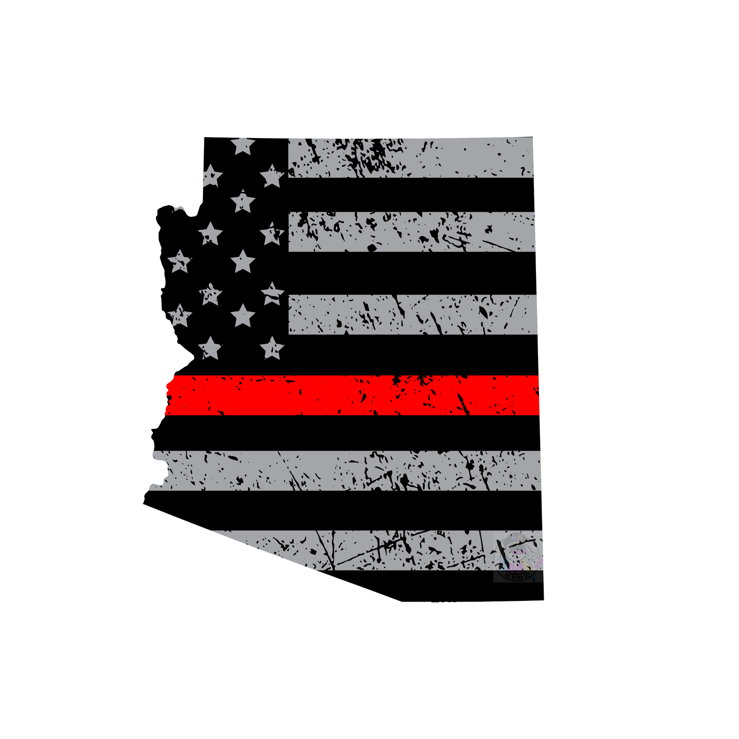 State of Arizona Decal with Blue, Red or Gold Line