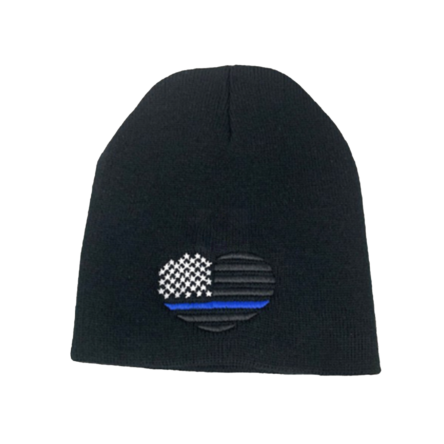 USA Flag Heart Embroidered Beanie with Blue, Red or Gold Line