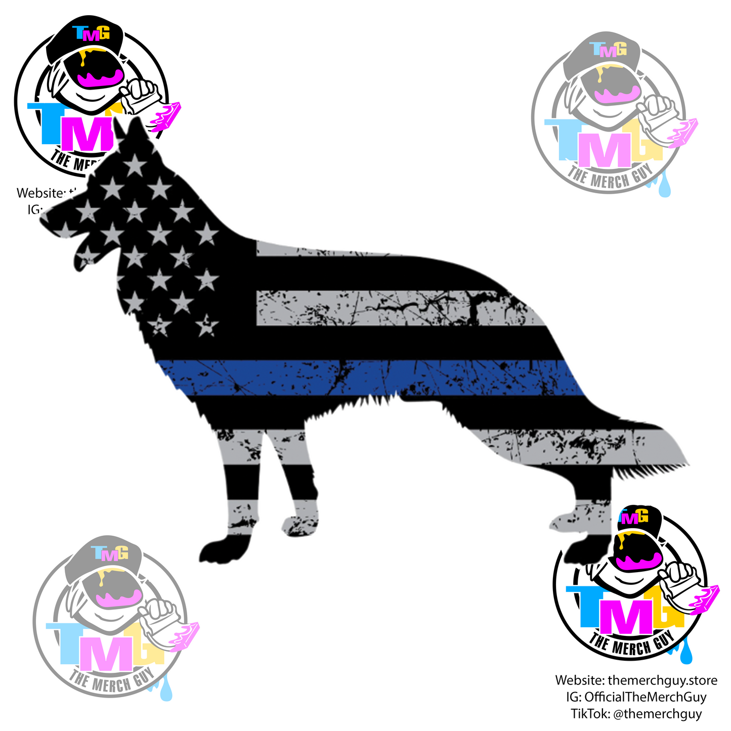 Police K-9 German Shepherd Sticker