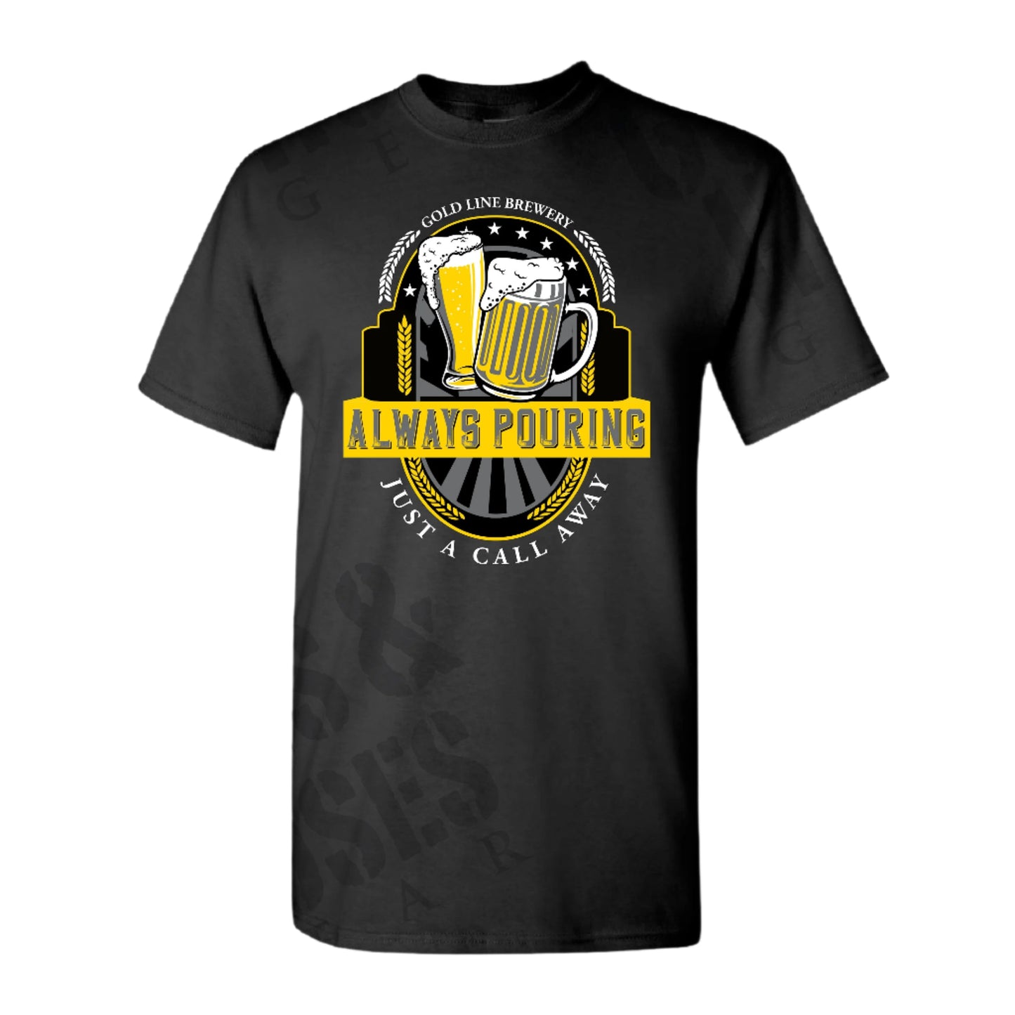 Gold Line Brewery T-Shirt - Thin Gold Line, Dispatcher, Police Dispatcher, EMS Dispatcher, Fire Dispatcher, 9-1-1 Dispatcher