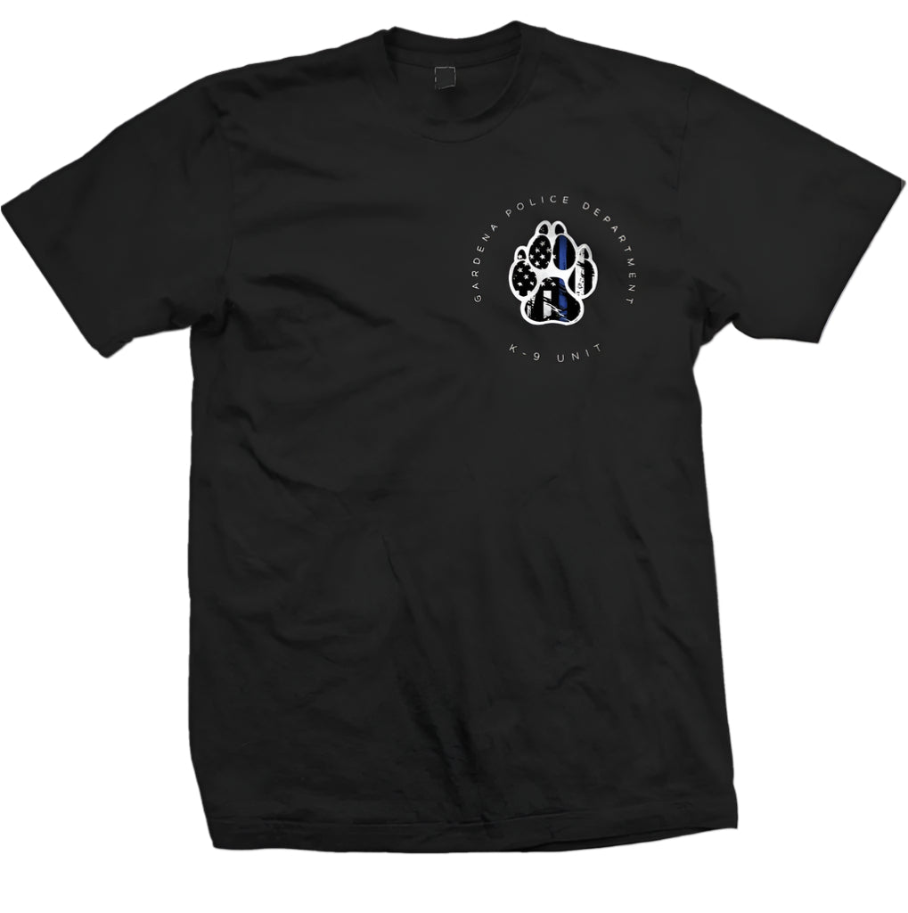 Gardena PD K9 Paw T-Shirt, Gardena Police Shirt, Gardena Police, Gardena Police K9 Shirt