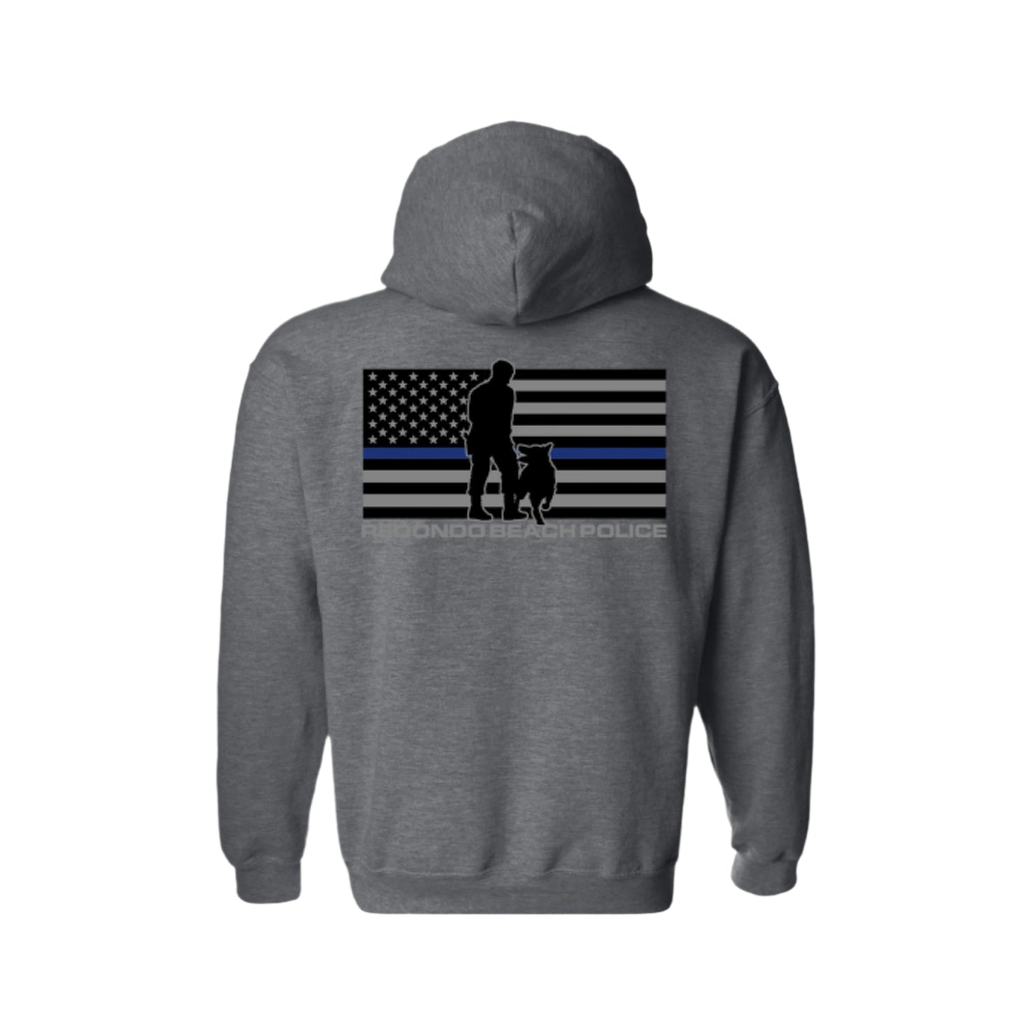 Redondo Beach Police K-9 TBL Flag (Hoodie), RBPD K9 Hoodie, Police K9 Hoodie, Official Police K9 Hoodie
