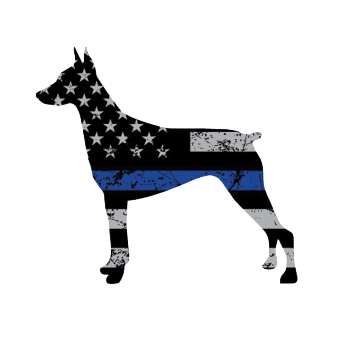 Police K-9 Sticker Decal (Doberman Pinscher), Doberman Pinscher Sticker, Blue Line Sticker, K9 Sticker