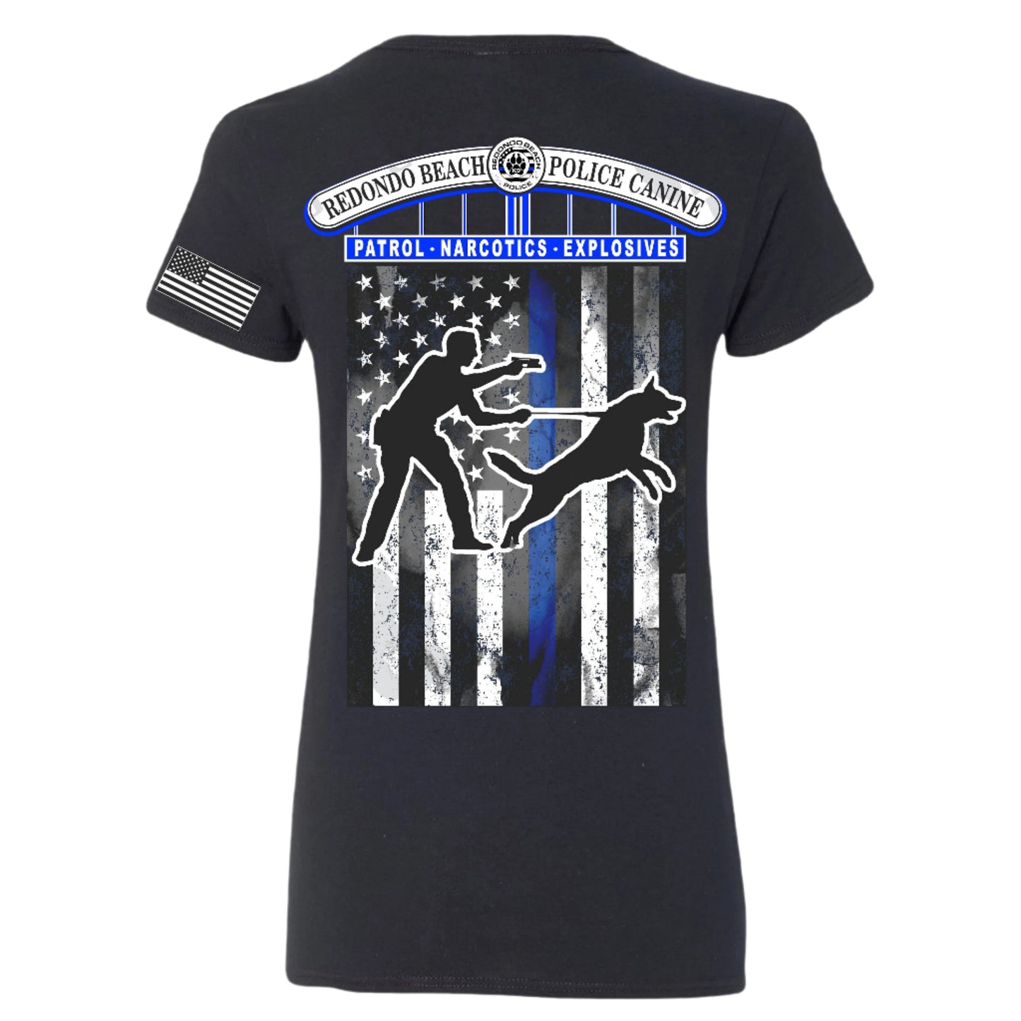 Redondo Beach Police K-9 Pier Logo (V-neck), Redondo Beach K9 T-Shirt, Redondo Beach Police K9