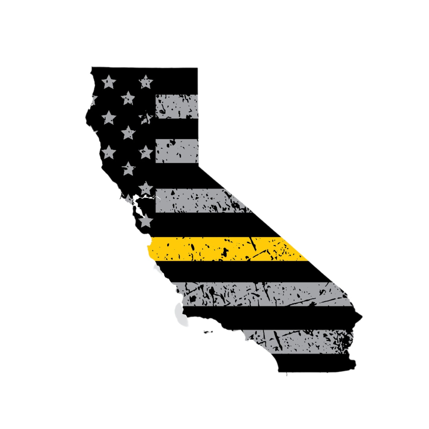 California Sticker Decal, California Blue Line, California Red Line, California Gold Line