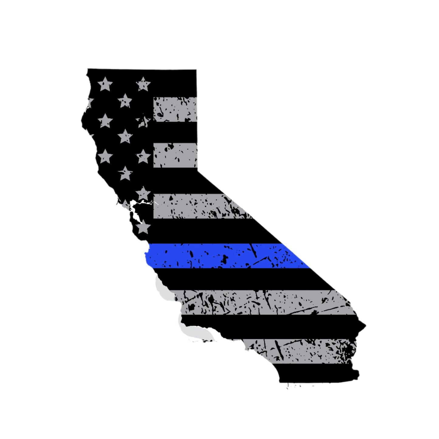 California Sticker Decal, California Blue Line, California Red Line, California Gold Line
