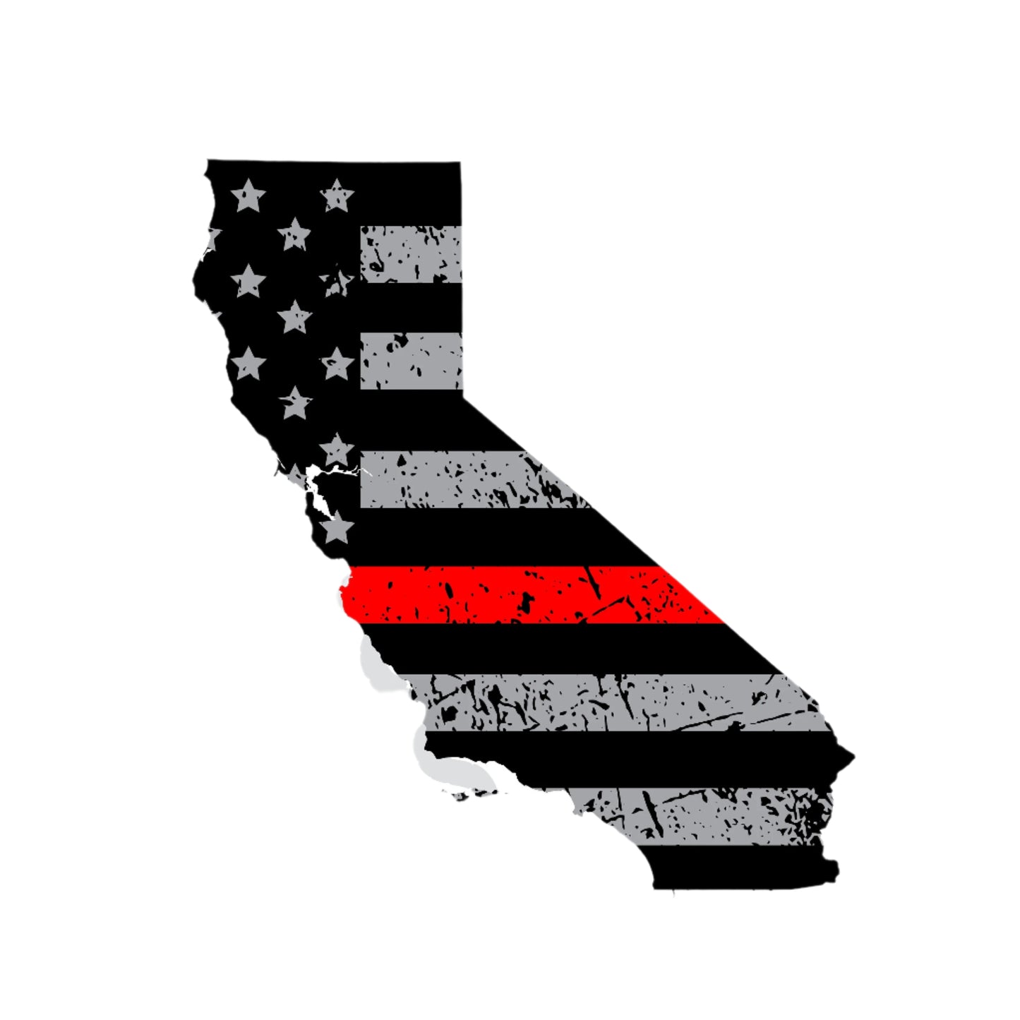 California Sticker Decal, California Blue Line, California Red Line, California Gold Line