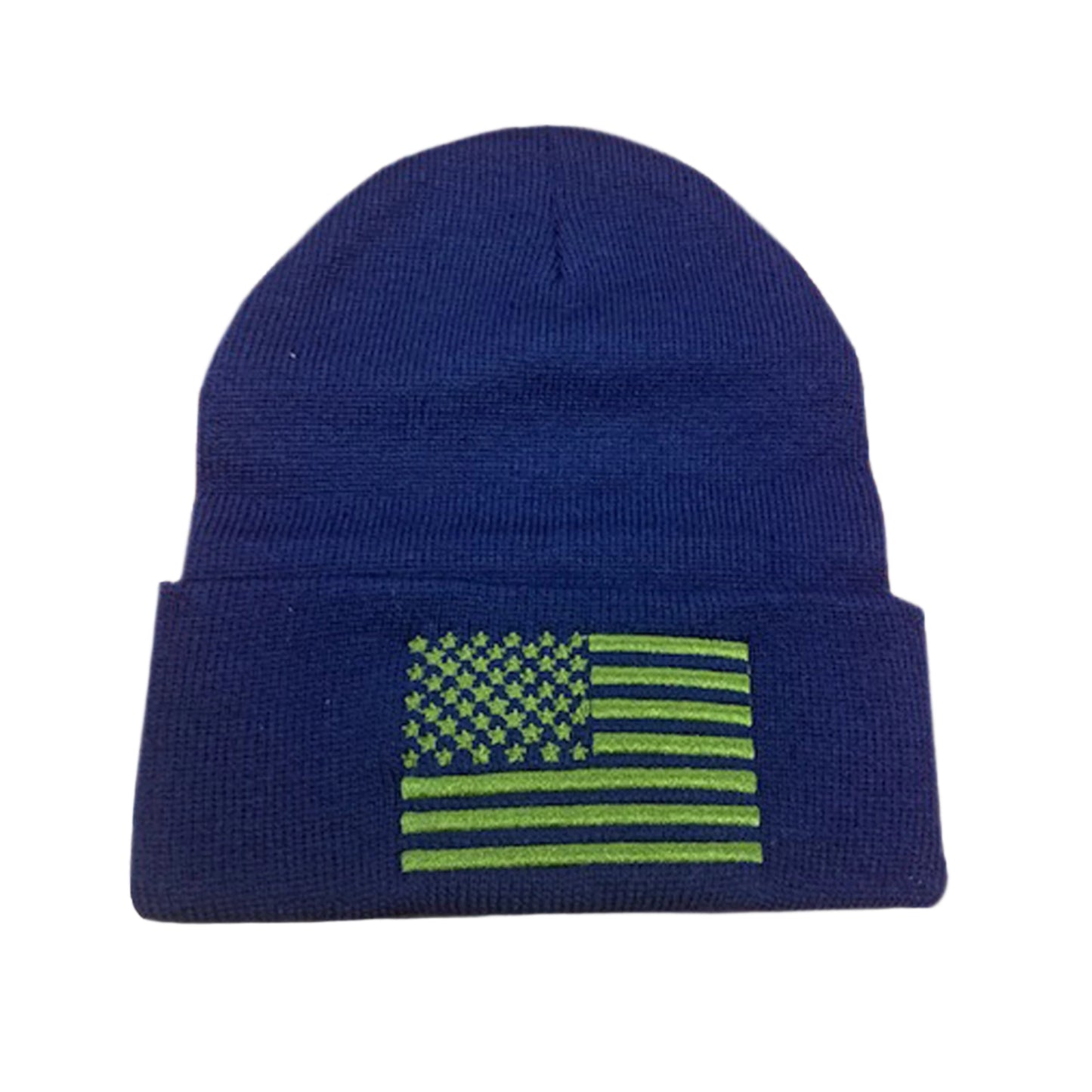 USA Green Flag Embroidered Beanie