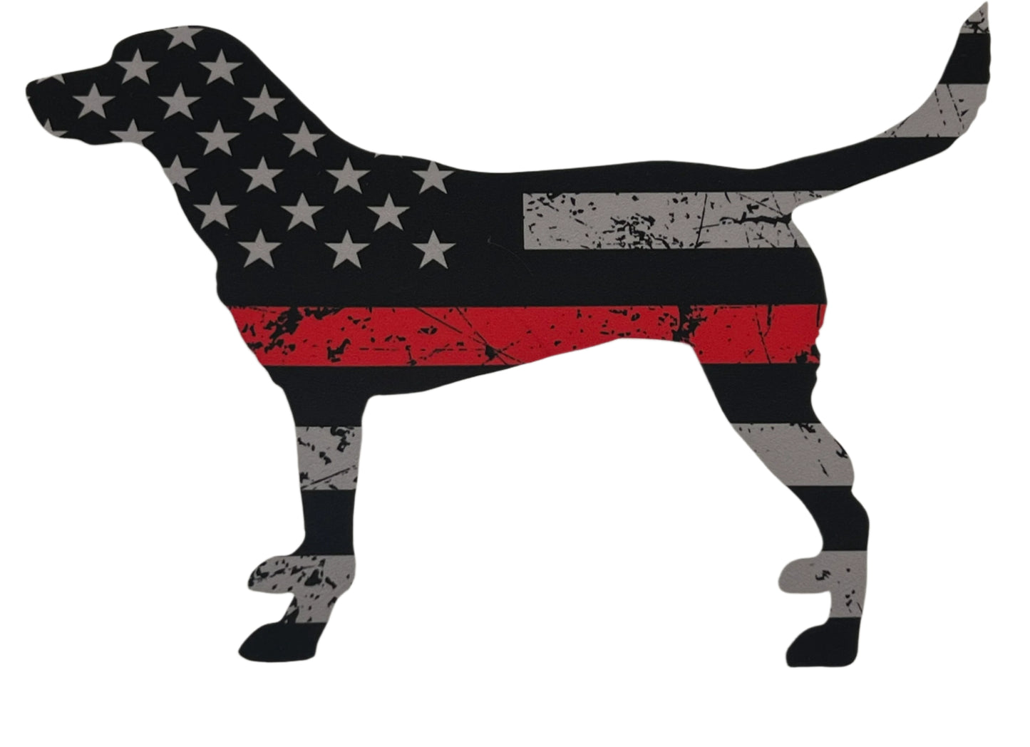 Labrador Retriever Police Sticker - K9, USA Flag, Blue Line, Red Line, Orange Line