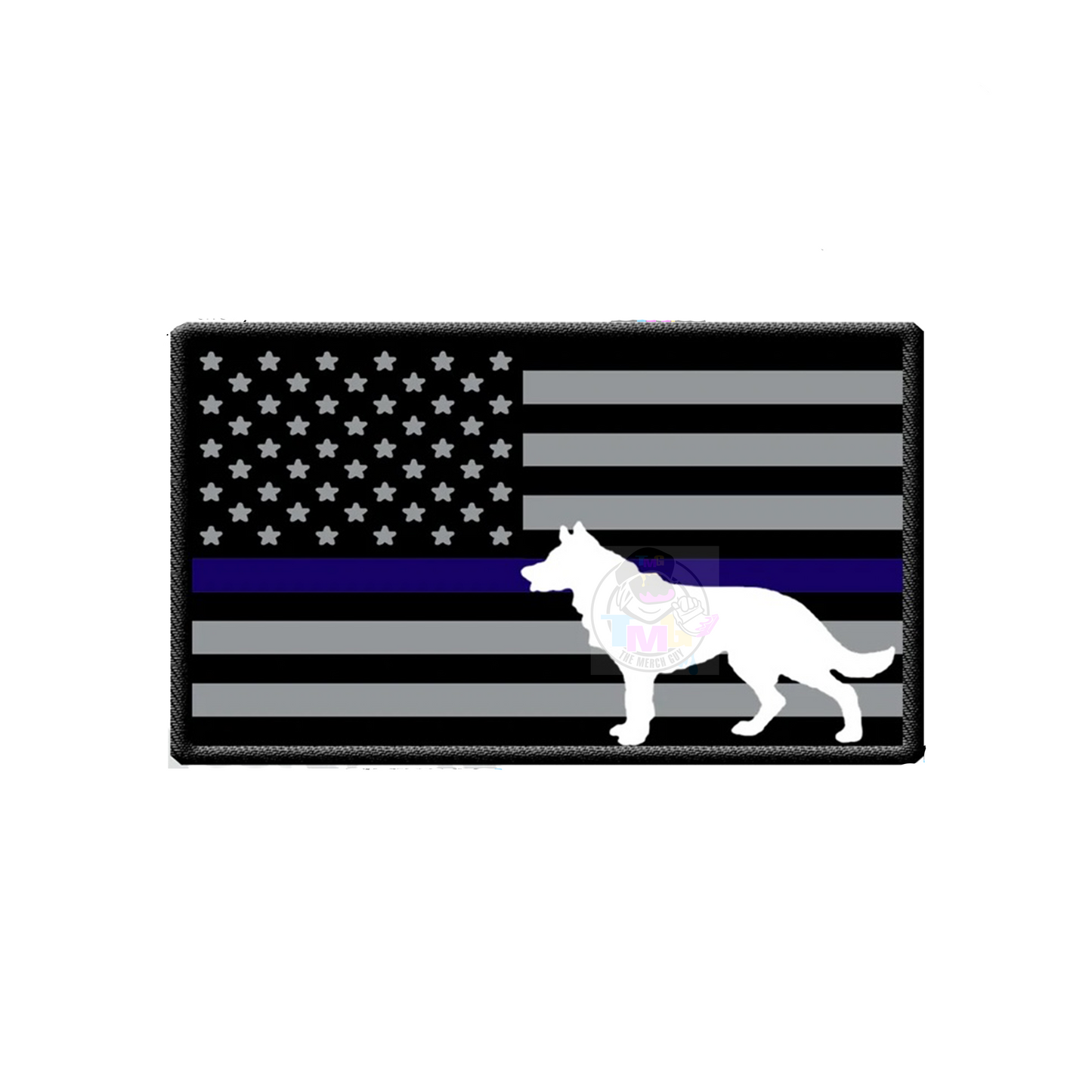 USA Flag with K9 and Thin Blue Line Patch