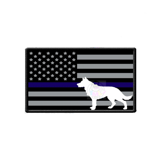 USA Flag with K9 and Thin Blue Line Patch