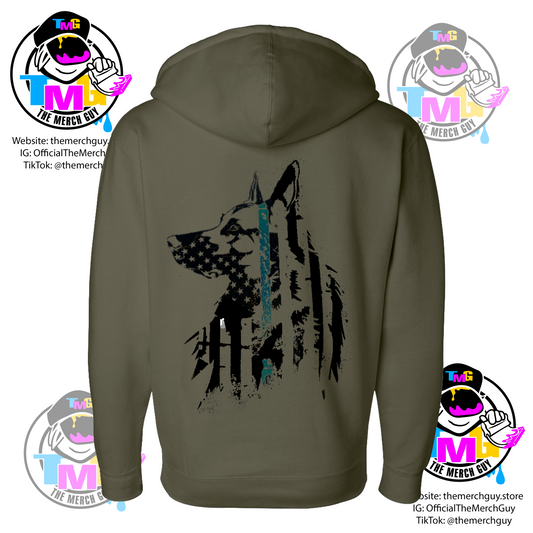 German Shepherd Head K9 Hoodie