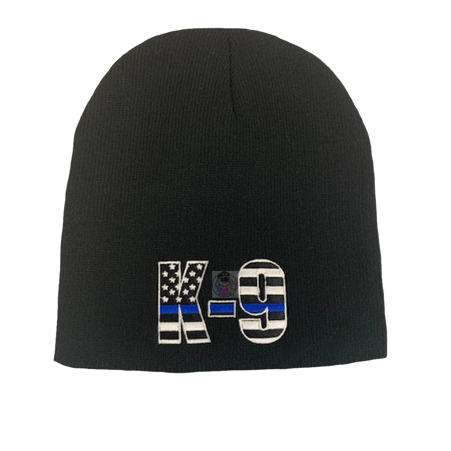 Thin Blue Line K9 Embroidered Beanie