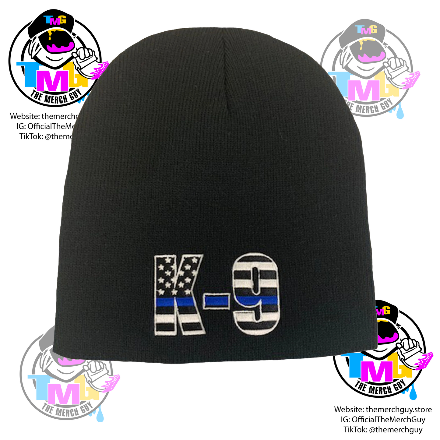 K-9 Beanie - Police Beanie, Police K9, Thin Blue Line, K9 Beanie