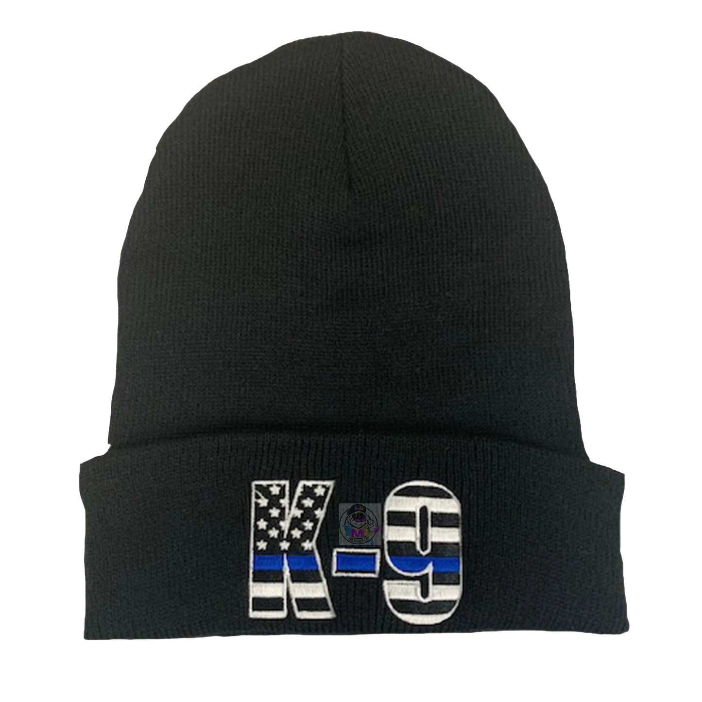 Thin Blue Line K9 Embroidered Beanie