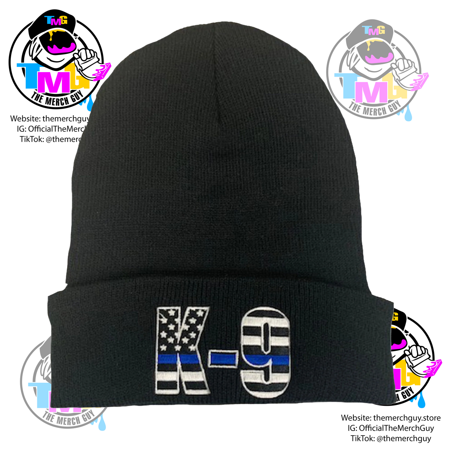 K-9 Beanie - Police Beanie, Police K9, Thin Blue Line, K9 Beanie