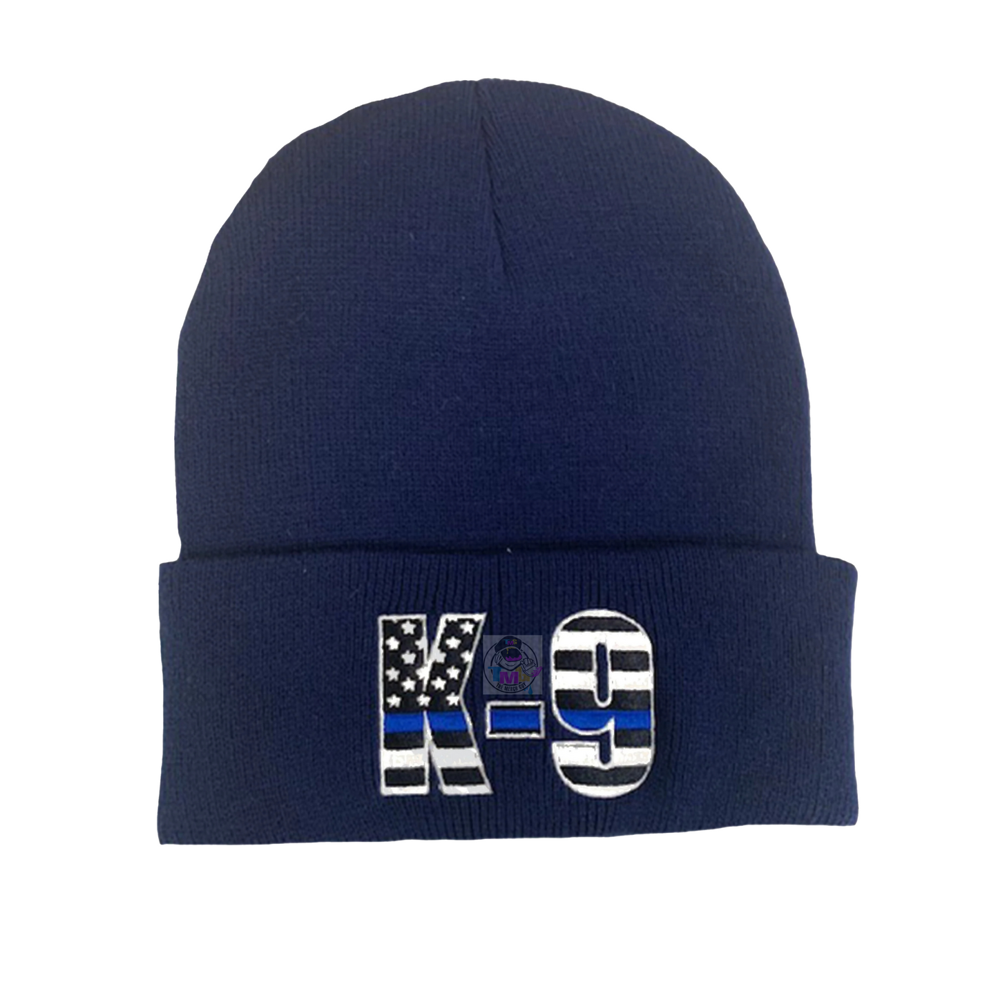 Thin Blue Line K9 Embroidered Beanie