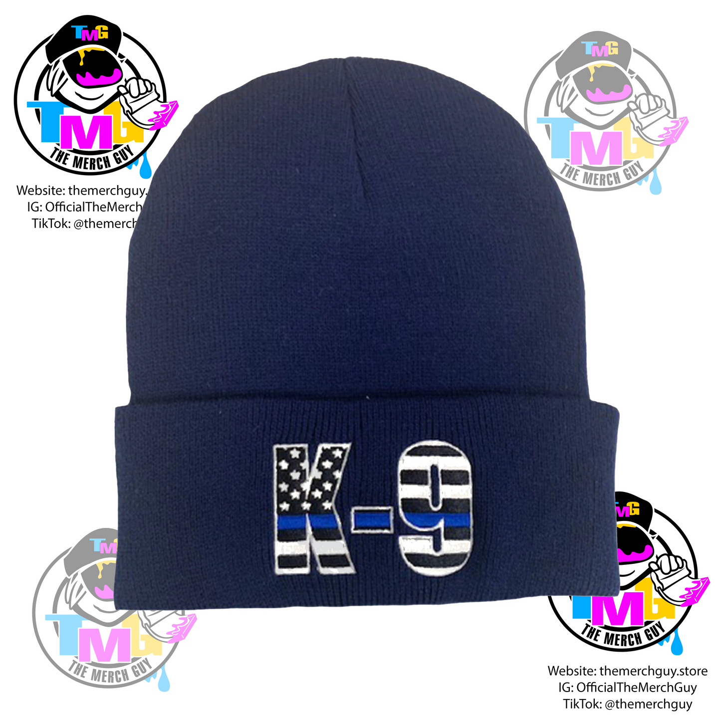 K-9 Beanie - Police Beanie, Police K9, Thin Blue Line, K9 Beanie