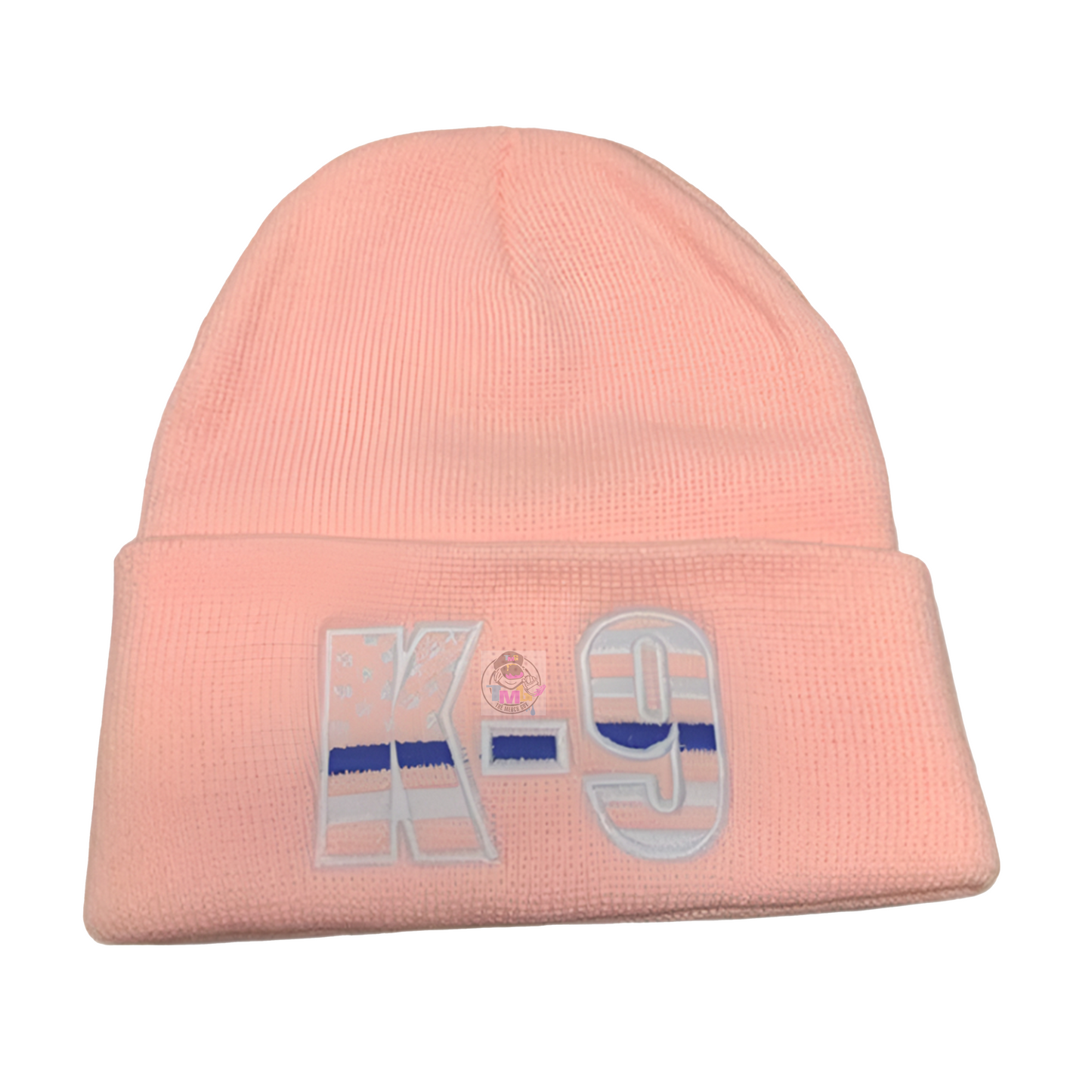Thin Blue Line K9 Embroidered Beanie