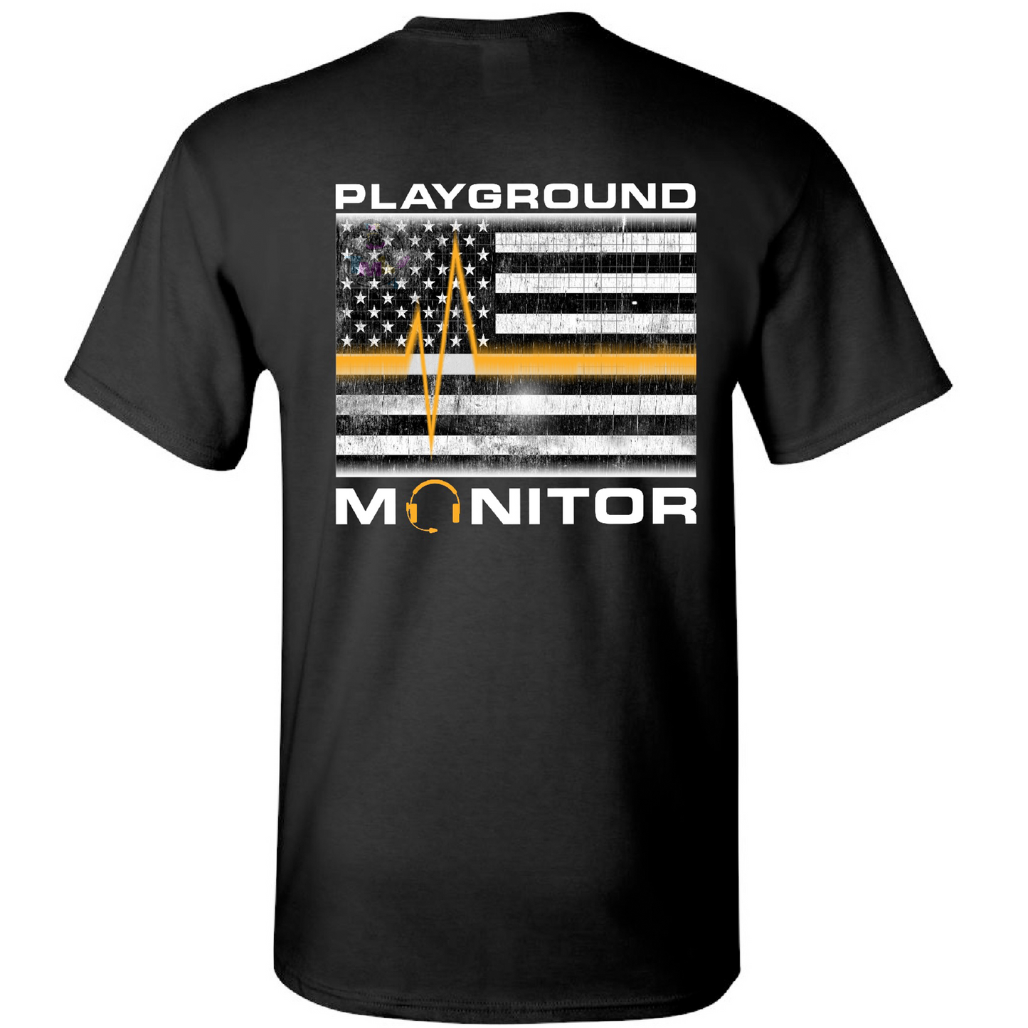 911 Dispatcher Funny Original Playground Monitor Crew Neck T-Shirt