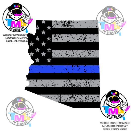 Arizona Decal - Arizona Blue Line, Arizona Gold Line, Arizona Red Line Stickers