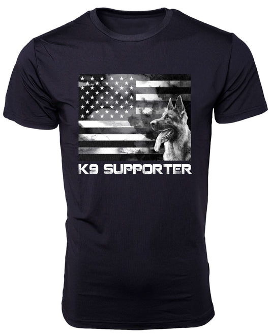 K9 Supporter T-Shirt - Police K9, SWAT, German Shepherd, Belgian Malinois, K9, K9 Shirt