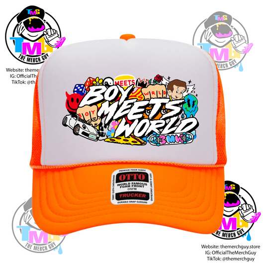 BOYMEETSWORLD Orange Trucker Hat