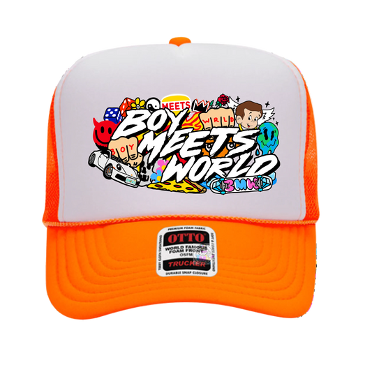 BOYMEETSWORLD Orange Trucker Hat