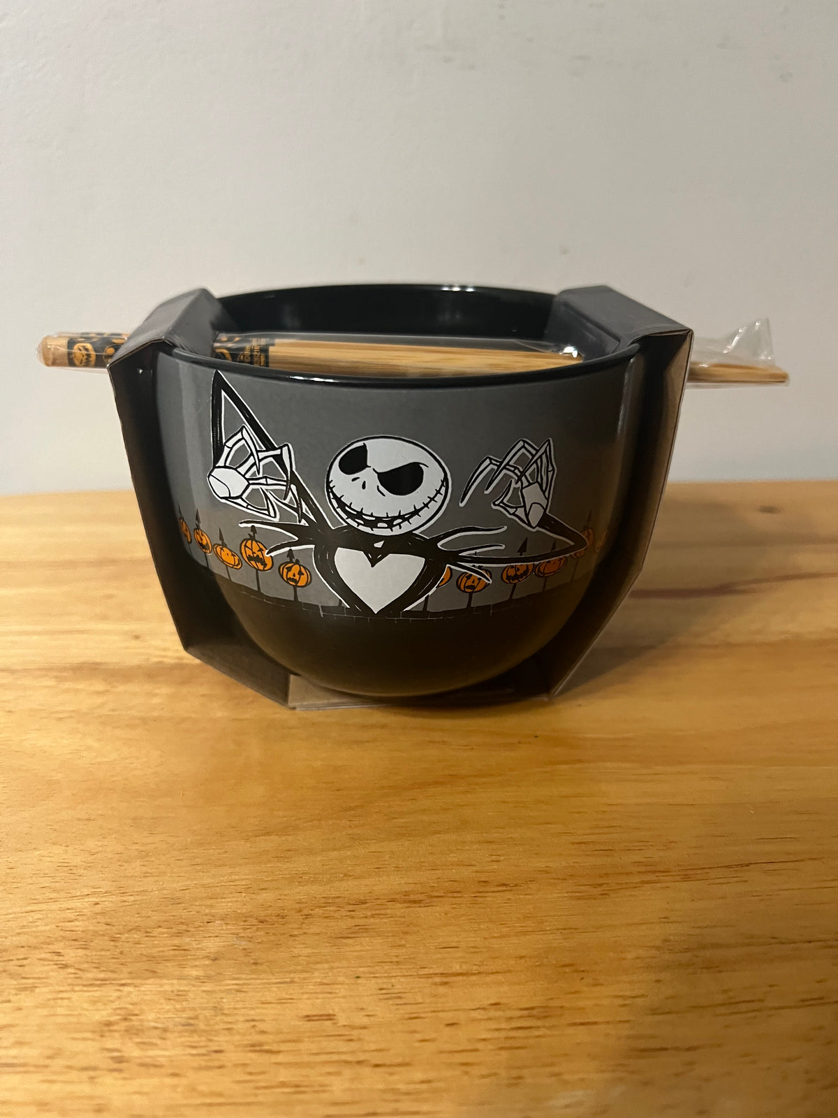Officially Licensed Jack Nightmare Before Christmas 20 oz Ramen Bowl with Chopsticks