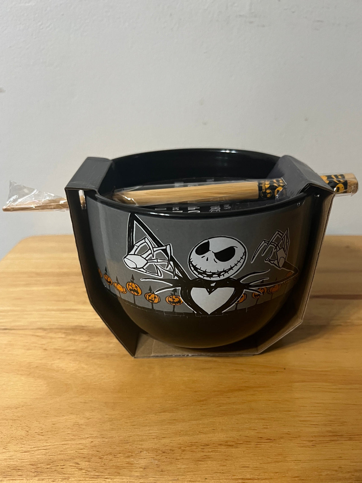 Officially Licensed Jack Nightmare Before Christmas 20 oz Ramen Bowl with Chopsticks