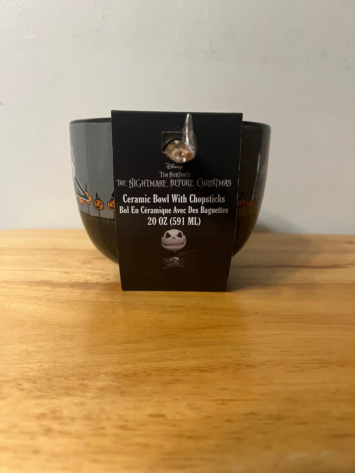 Officially Licensed Jack Nightmare Before Christmas 20 oz Ramen Bowl with Chopsticks