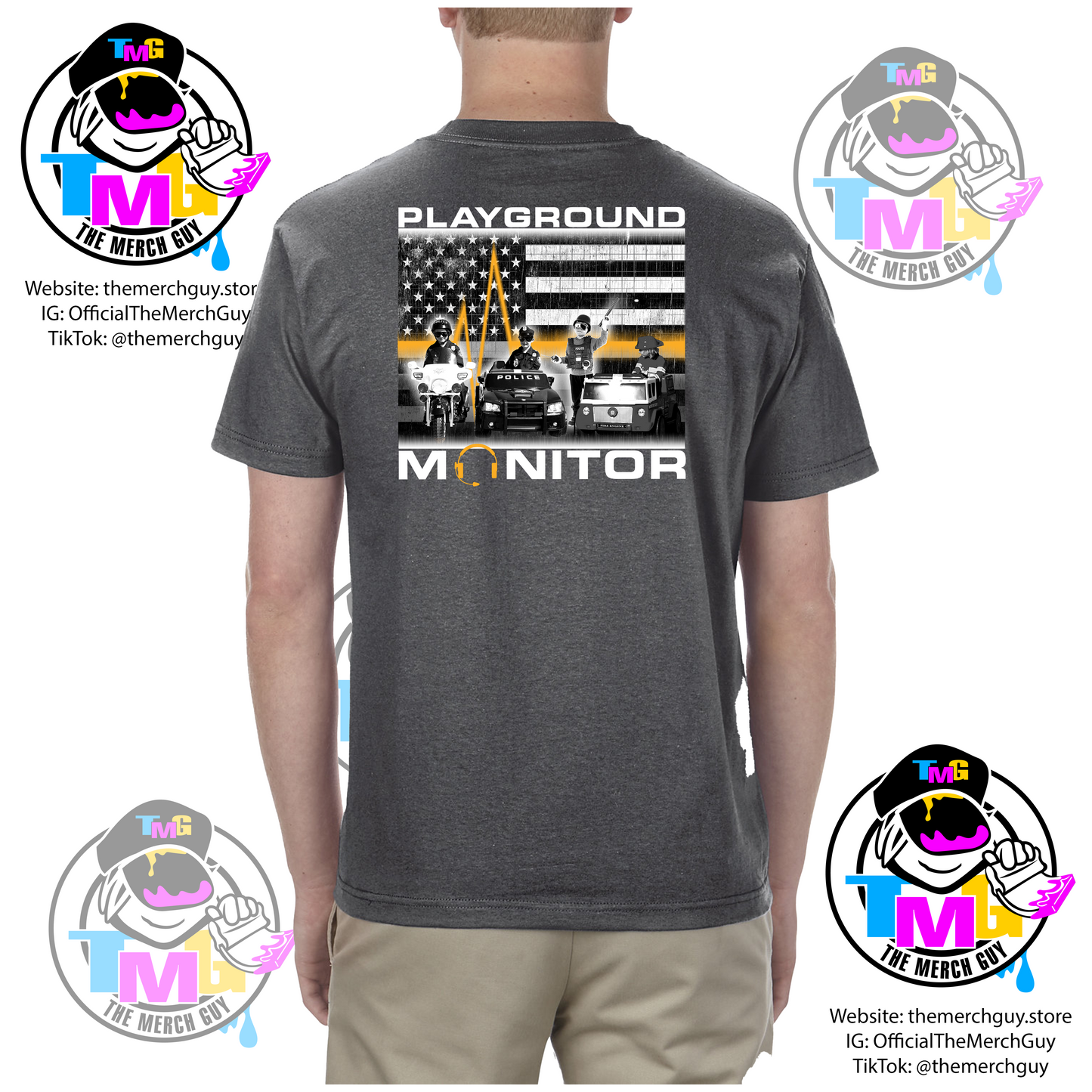 Playground Monitor T-Shirt - Dispatch Shirt, 911 Communications, Gold Line, Funny Dispatch, Dispatcher Gift