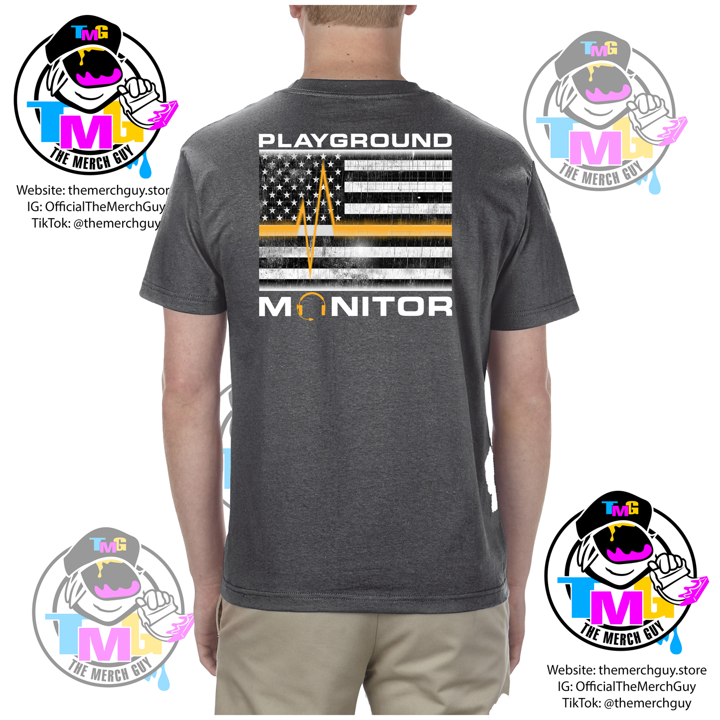 Playground Monitor T-Shirt - Dispatch Shirt, 911 Communications, Gold Line, Funny Dispatch, Dispatcher Gift