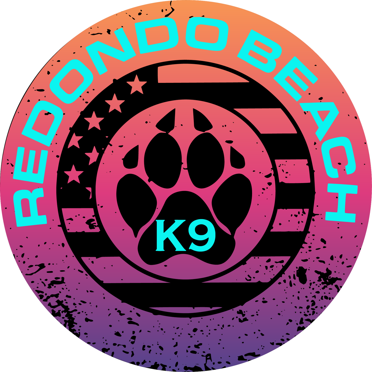 Redondo Beach Police Department K9 Circle Logo Decal