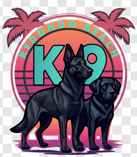 Redondo Beach PD K9 Dog Logo Decal