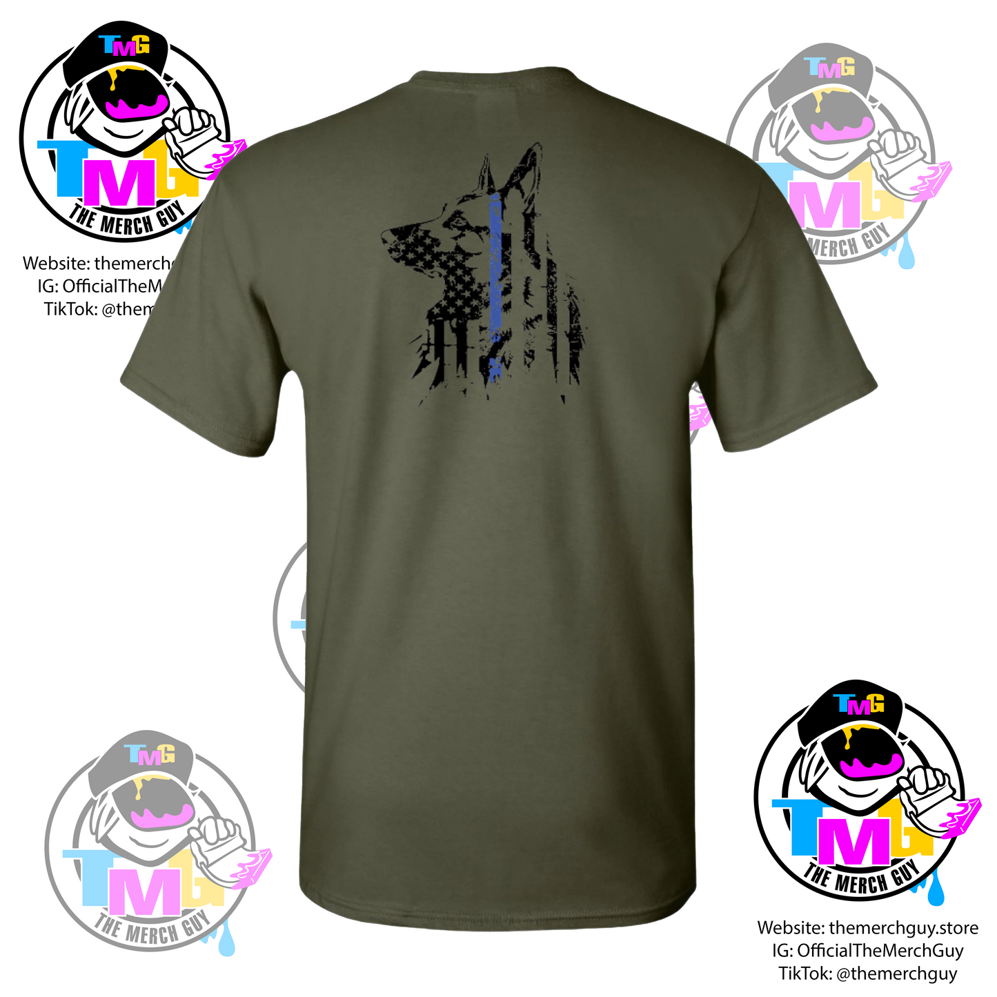 German Shepherd Head K9 T-Shirt