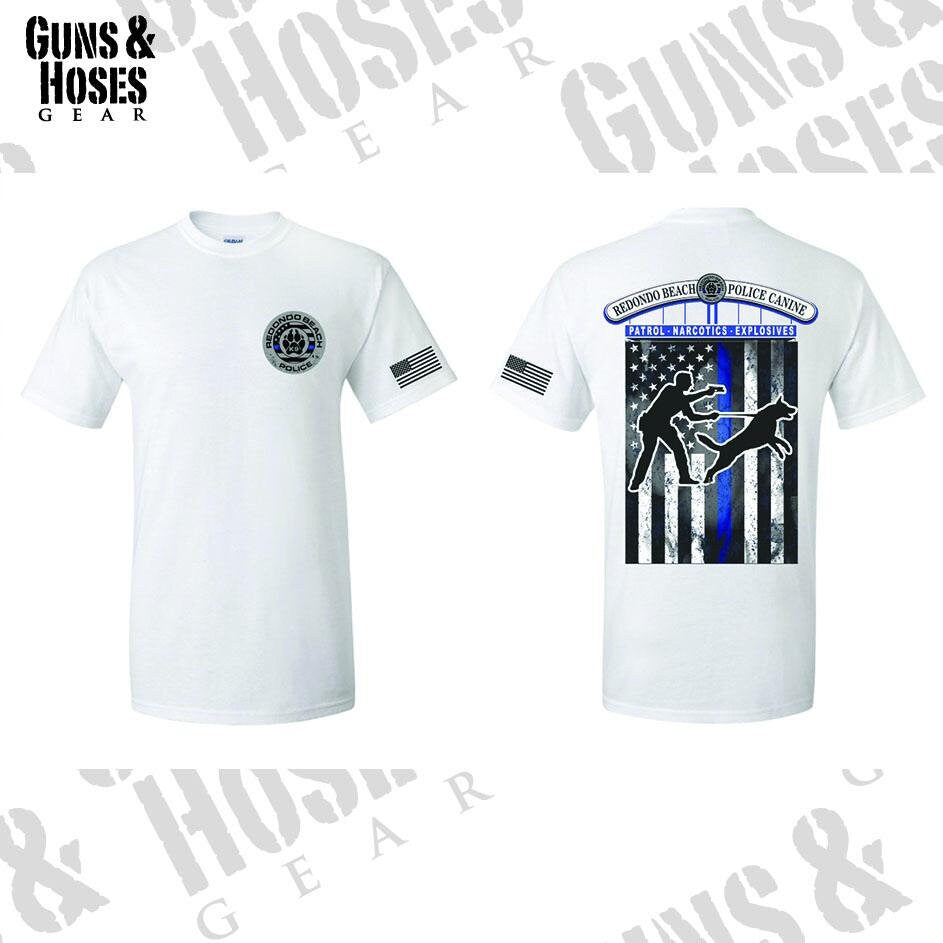 Redondo Beach Police K-9 Pier Logo (Men's Crew), Redondo Beach Police K9 T-Shirt, Redondo Beach PD K9