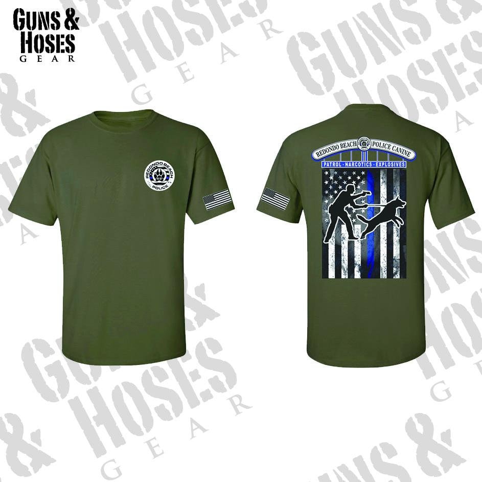 Redondo Beach Police K-9 Pier Logo (Men's Crew), Redondo Beach Police K9 T-Shirt, Redondo Beach PD K9