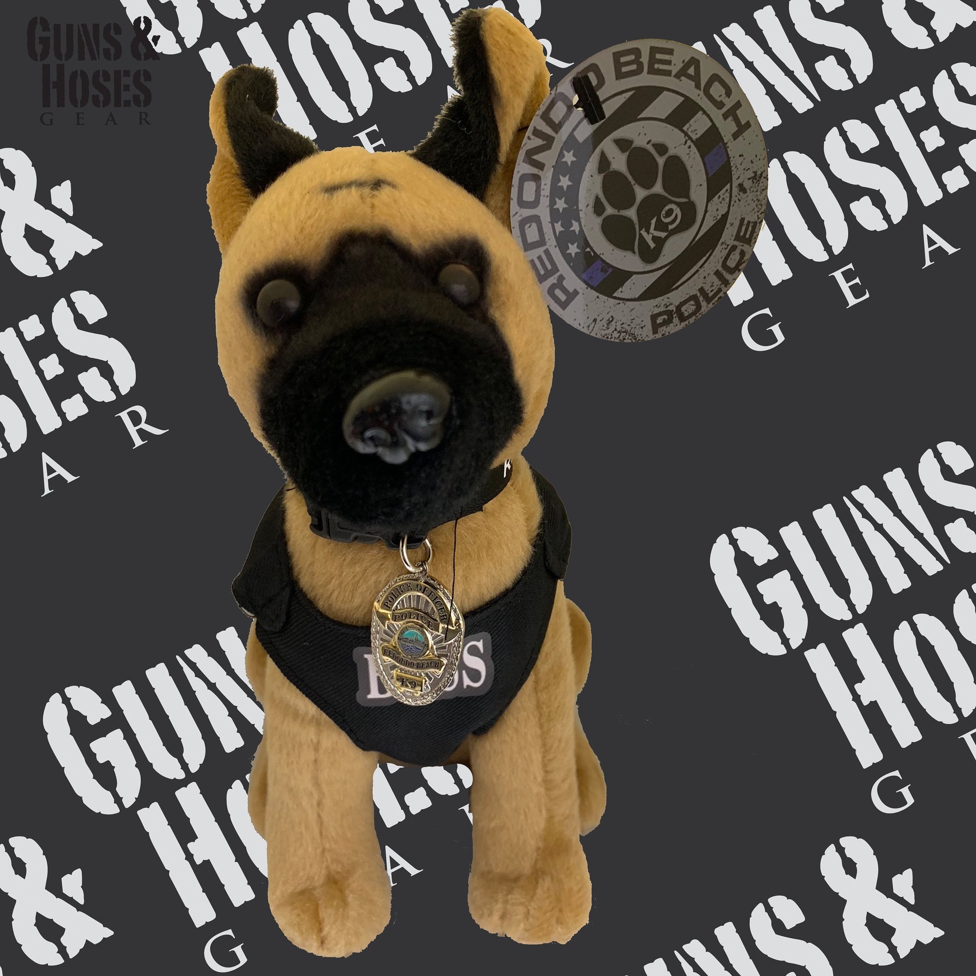 Redondo Beach Police K-9 Plush, K9 Dog, Police K9 Dog, Police K9 Toy