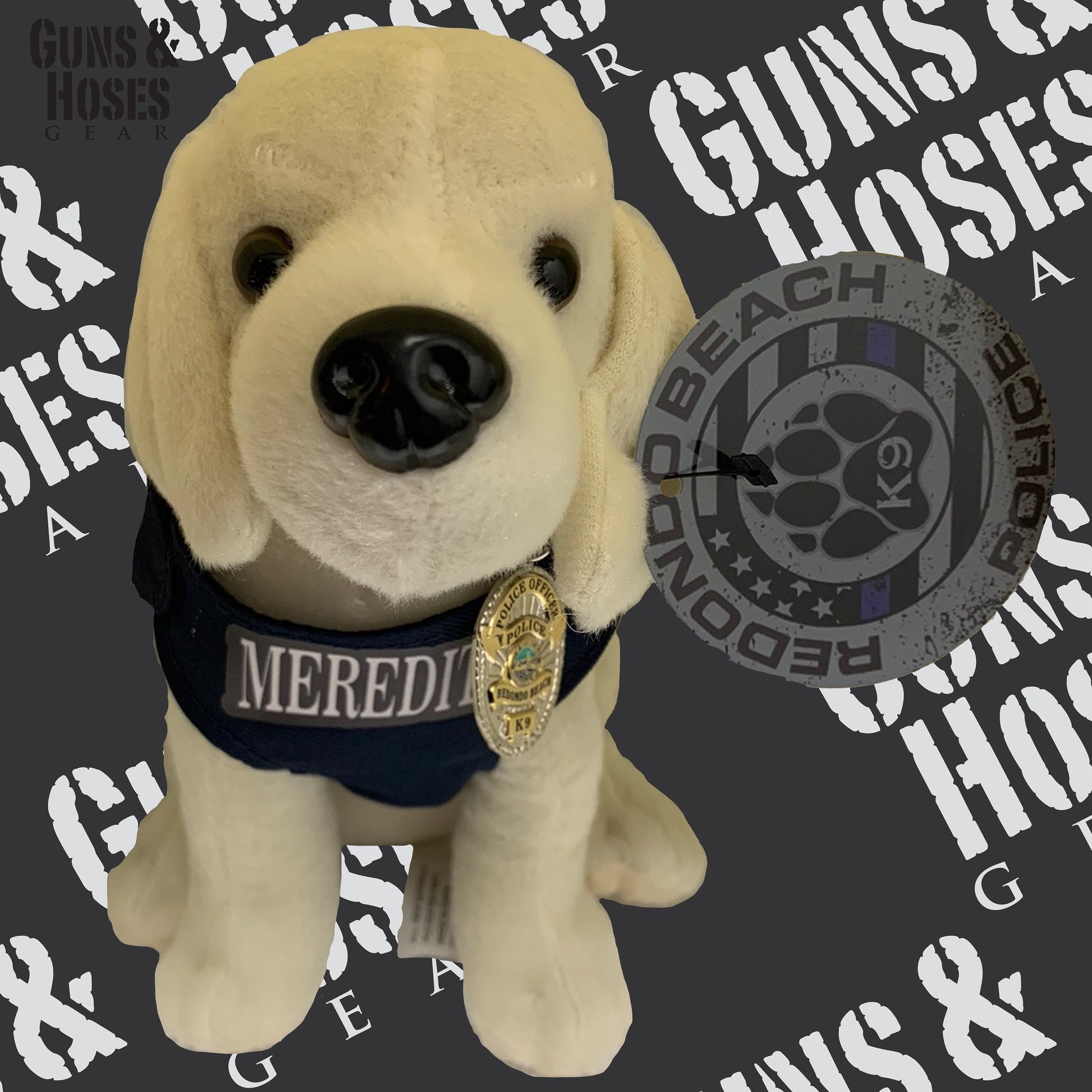 Redondo Beach Police K-9 Plush, K9 Dog, Police K9 Dog, Police K9 Toy