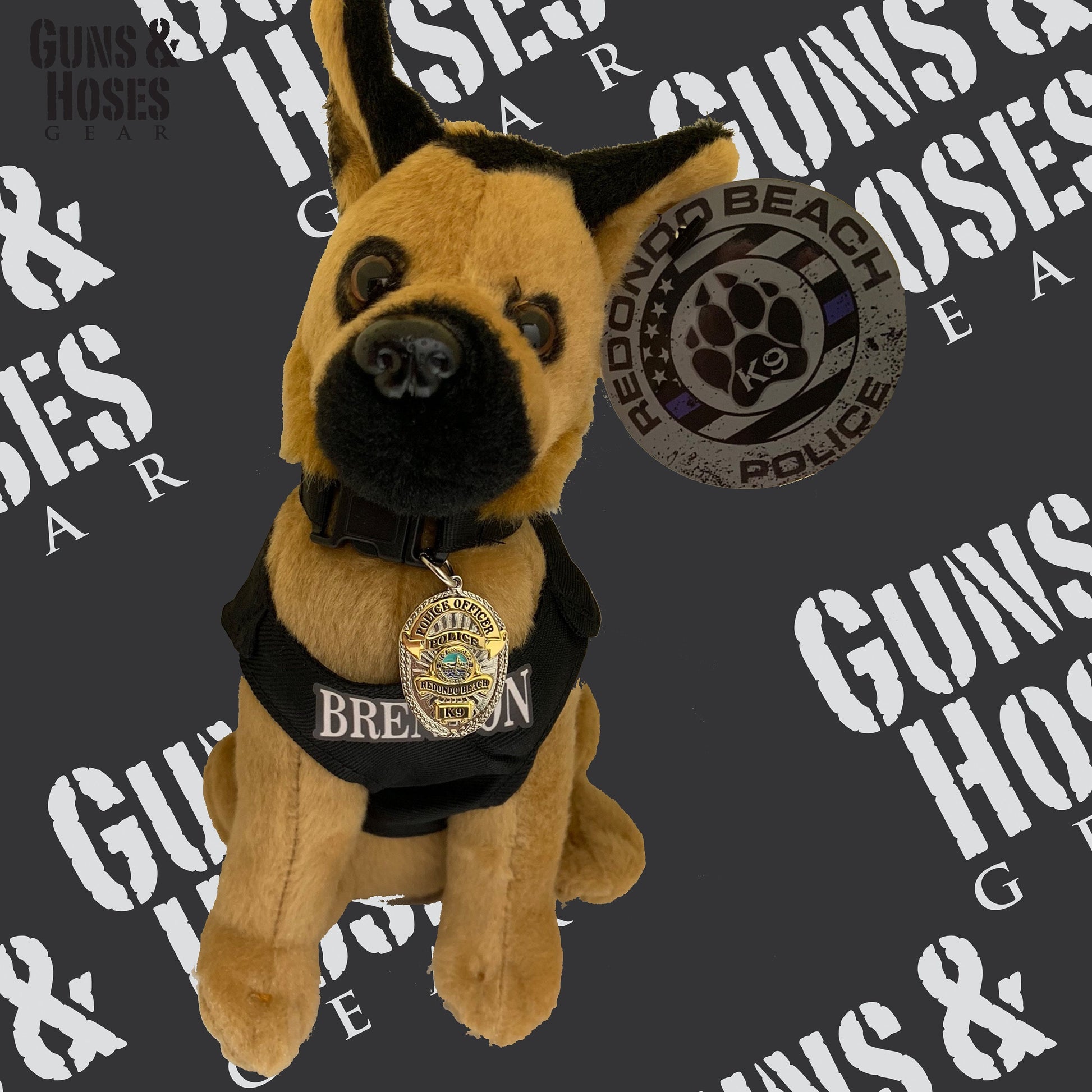 Redondo Beach Police K-9 Plush, K9 Dog, Police K9 Dog, Police K9 Toy