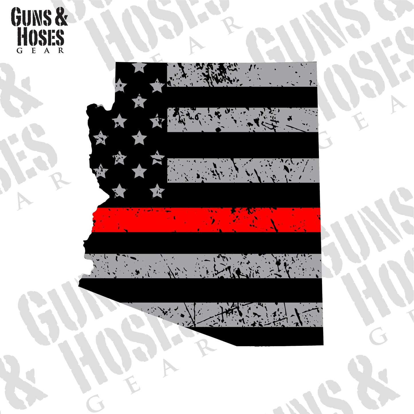 Arizona Sticker Decal, Arizona Blue Line, Arizona Red Line, Arizona Gold Line, Police Decal, Fire Decal, Dispatch Decal