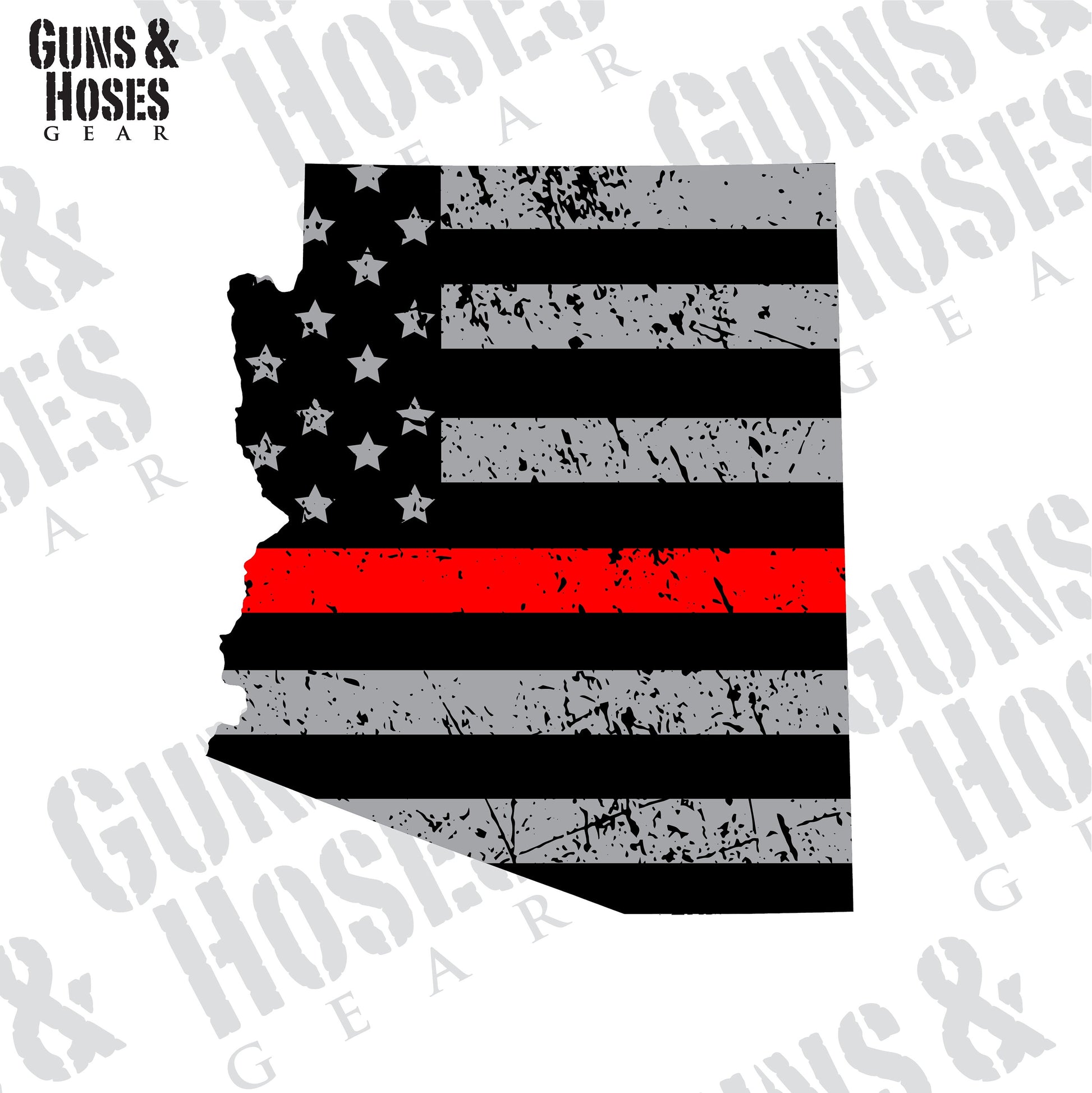 Arizona Sticker Decal, Arizona Blue Line, Arizona Red Line, Arizona Gold Line, Police Decal, Fire Decal, Dispatch Decal