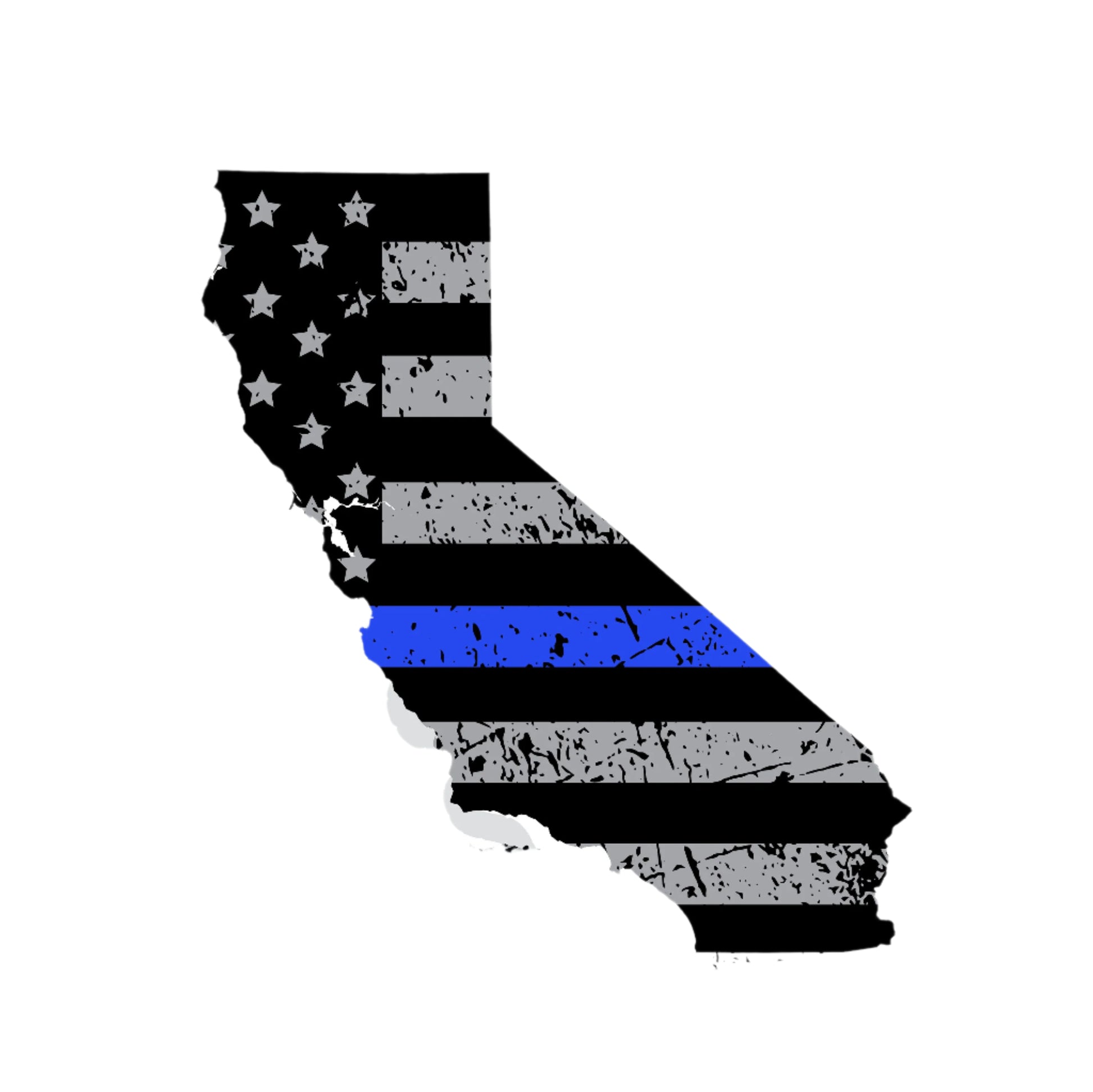 California Sticker Decal, California Blue Line, California Red Line, California Gold Line